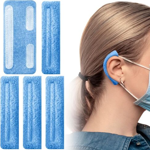 4Pcs Nasal Cannula Ear Cushions, Breathable Oxygen Ear Protectors for Oxygen Tubing, Soft Loop Design Comfort Ear Pads for Ear Pain Relieve, Eyeglasses, Oxygen Users - Grey in Kuwait