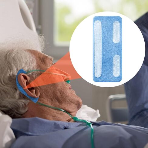 4Pcs Nasal Cannula Ear Cushions, Breathable Oxygen Ear Protectors for Oxygen Tubing, Soft Loop Design Comfort Ear Pads for Ear Pain Relieve, Eyeglasses, Oxygen Users - Grey in Kuwait