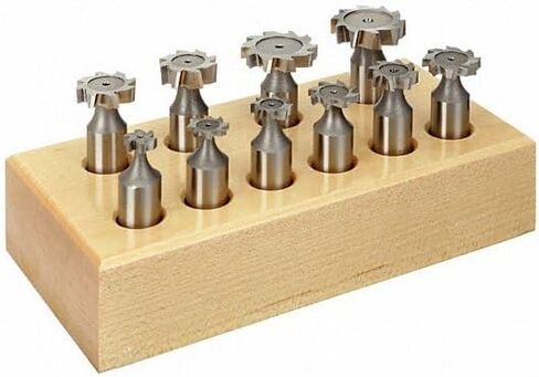 10pc HSS Woodruff Key Cutter وضع أسنان مستقيمة 3/8 ، 1/2 ، 5/8 ، 3/4 "، 1" American-AMZ661 in Saudi Arabia