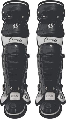 Champion Sports 13"L Double Knee Full Wing Shin Guards with Wrap-around Padding - Ages: 9-12 in Saudi Arabia