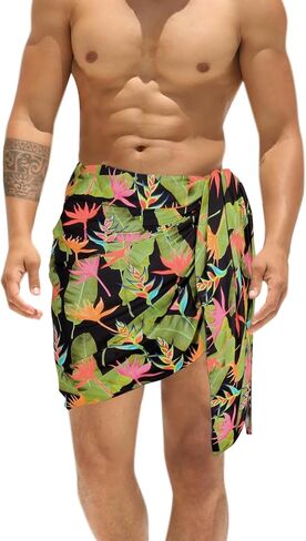 Happy Bay Men Men's Pareo Sarong Bath Swimsuits Wrap in Kuwait