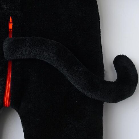Eadrioss Black Cat Costume for Toddler Baby Girl Boy Halloween Costumes Fuzzy Warm Fall Winter Clothes Halloween Cats Outfit in Saudi Arabia