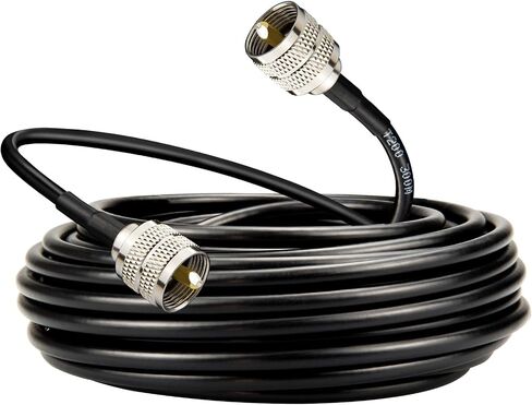 Boobrie 32.8ft uhf ذكر إلى الذكور Coxial Cable UHF PL259 إلى PL259 LOM LESS LMR200 مكافئ ، 50 أوم كابل راديو CB/HAM ، أفضل من RG58 ل VHF/UHF ، SWR متر ، راديو الهواة in Kuwait