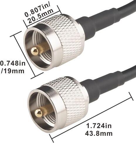 Boobrie 32.8ft uhf ذكر إلى الذكور Coxial Cable UHF PL259 إلى PL259 LOM LESS LMR200 مكافئ ، 50 أوم كابل راديو CB/HAM ، أفضل من RG58 ل VHF/UHF ، SWR متر ، راديو الهواة in Kuwait