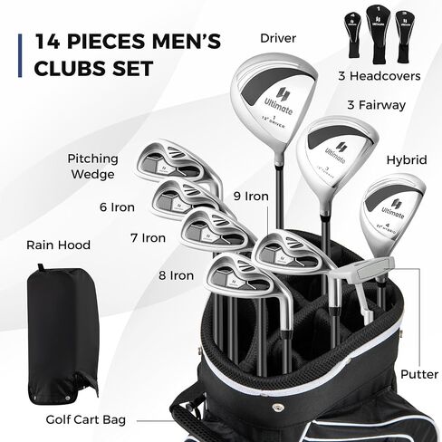ULTIMATE Women's Complete Golf Club Set, 9/11pcs Right Handed Ladies Golf Clubs Set w/ 460cc Alloy Driver, #3 Fairway Wood, Hybrid, #6/#7/#8/#9/#P Irons & Putter in Saudi Arabia