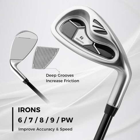 ULTIMATE Women's Complete Golf Club Set, 9/11pcs Right Handed Ladies Golf Clubs Set w/ 460cc Alloy Driver, #3 Fairway Wood, Hybrid, #6/#7/#8/#9/#P Irons & Putter in Saudi Arabia