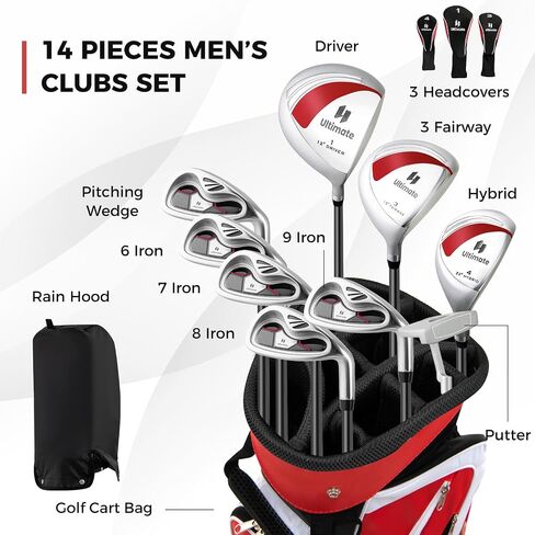 ULTIMATE Women's Complete Golf Club Set, 9/11pcs Right Handed Ladies Golf Clubs Set w/ 460cc Alloy Driver, #3 Fairway Wood, Hybrid, #6/#7/#8/#9/#P Irons & Putter in Saudi Arabia