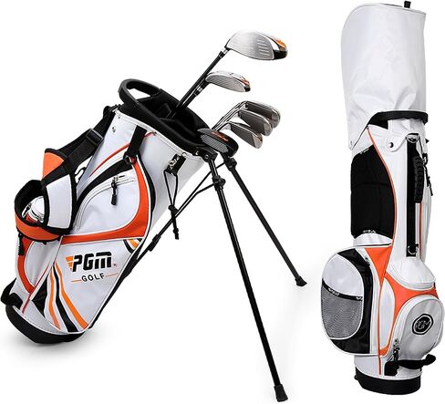 PGM Golf Club Set - 6 Pieces Junior Complete Golf Club Set for Kids Children - Right Handed - Driver(#1), Hybrid, Iron(#7,#9,#S), Putter, Golf Stand Bag in Kuwait