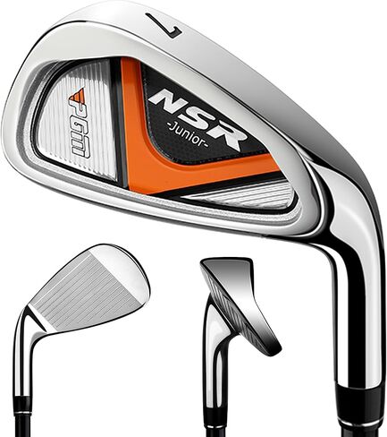PGM Golf Club Set - 6 Pieces Junior Complete Golf Club Set for Kids Children - Right Handed - Driver(#1), Hybrid, Iron(#7,#9,#S), Putter, Golf Stand Bag in Kuwait