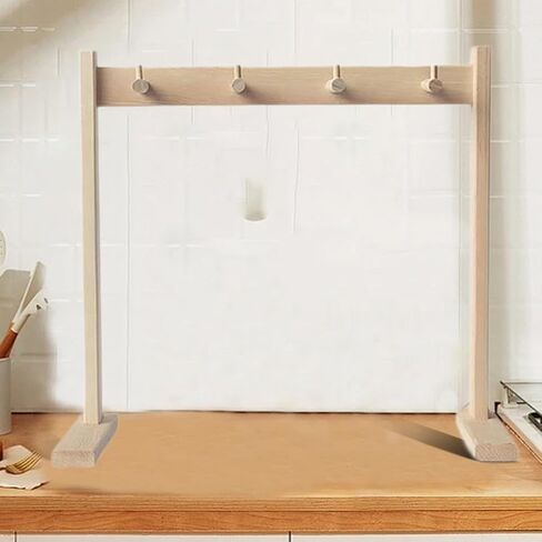 Chime Stand Gong Stand Professional Wood Holds 4 Chimes Stable Hanging Rack Chime Holder for Meditation Bedroom Yoga Desktop in Saudi Arabia