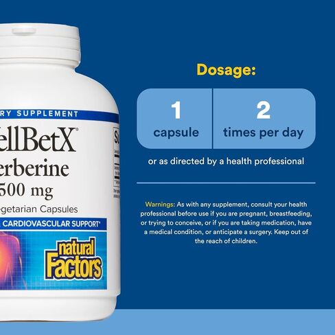 Natural Factors WellBetX Berberine, 500 mg, 120 Capsules in Saudi Arabia