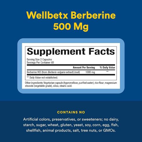 Natural Factors WellBetX Berberine, 500 mg, 120 Capsules in Saudi Arabia