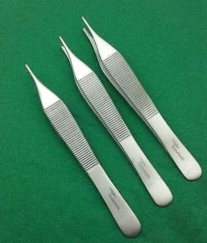 Set of 3 ADSON Tissue Forceps 1x2 O.R Grade Veterinary Dental INST in Saudi Arabia