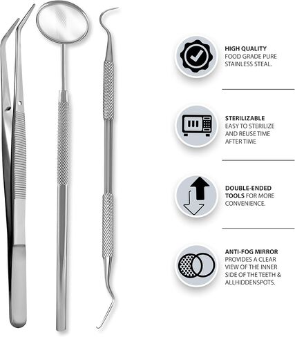 طلاب تدريب طالب طلاب طب الأسنان ، مجموعة أدوات الفولاذ المقاوم للصدأ ، أدوات إزالة البلاك (10) in Saudi Arabia