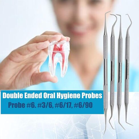 A2Z 24pc Dental Hygiene Kit - Calculus & Plaque Remover Dental Tool Set - Tarter Scraper, Tooth Picks Probes, Scalers & Mouth Mirror - O.R Grade Stainless Steel Dentist Oral Care Professional Tools in Saudi Arabia