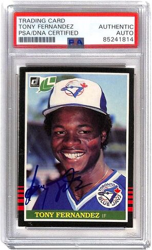 Tony Fernandez autographed 1985 Donruss Leaf card PSA/DNA Toronto Jays - MLB Autographed Baseball Cards in Saudi Arabia