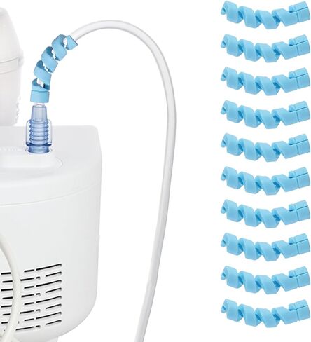 10 Pack Oxygen Tube Support Crimp Straightener for Portable Oxygen Concentrator, Oxygen Tubing Support for Oxygen Tank Oxygen Hose Nasal Cannula Oxygen Accessories (Gray) in Kuwait