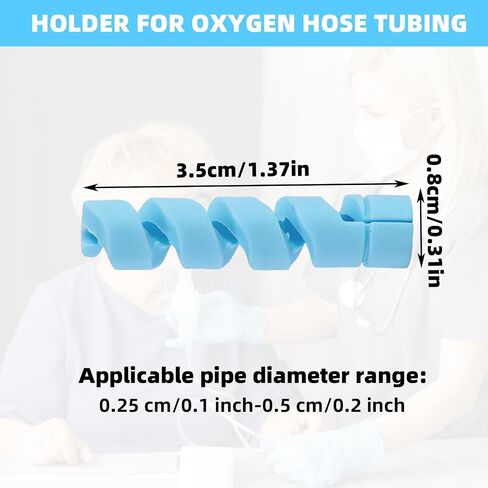 10 Pack Oxygen Tube Support Crimp Straightener for Portable Oxygen Concentrator, Oxygen Tubing Support for Oxygen Tank Oxygen Hose Nasal Cannula Oxygen Accessories (Gray) in Kuwait