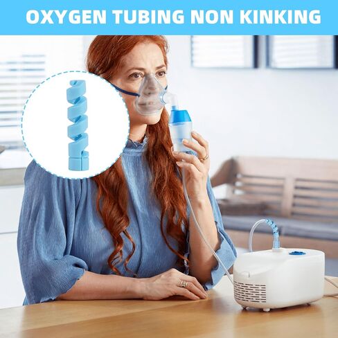10 Pack Oxygen Tube Support Crimp Straightener for Portable Oxygen Concentrator, Oxygen Tubing Support for Oxygen Tank Oxygen Hose Nasal Cannula Oxygen Accessories (Gray) in Kuwait