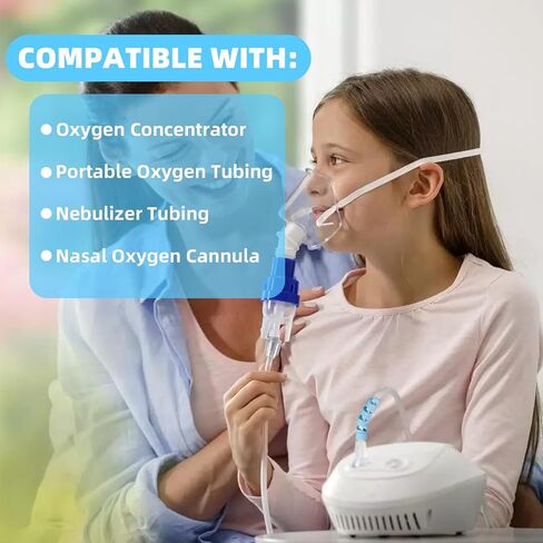 10 Pack Oxygen Tube Support Crimp Straightener for Portable Oxygen Concentrator, Oxygen Tubing Support for Oxygen Tank Oxygen Hose Nasal Cannula Oxygen Accessories (Gray) in Kuwait