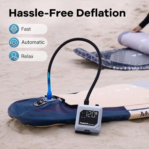 20PSI Electric Paddle Board Pump, Rechargeable Battery-Powered, Intelligent Dual Stage Inflation & Deflation, Auto-Off SUP Air Pump for Stand Up Paddle Boards,Surfing Kite, Tent, Mattress in Kuwait
