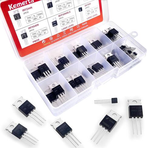 6 القيم 50 PCS MOSFET Transistor Kit ، IRFZ44N IRF530N IRF540N RFP30N06LE 2N7000 IRF9540 N Channel P chann in Saudi Arabia