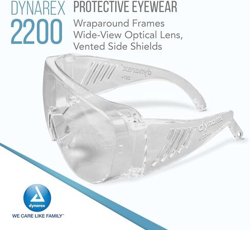 Dynarex 2200 Protective Eyewear, Clear, Pack of 50 in Saudi Arabia