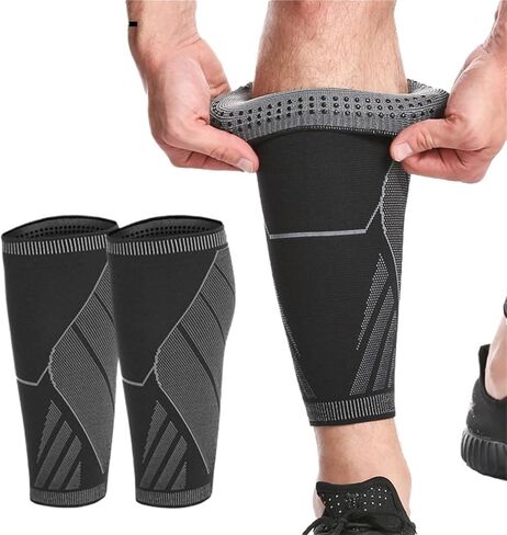 Calf Compression Sleeves for Men Women Leg Compression Socks for Shin Splint Varicose Vein Calf Pain Relief for Shin Splint Relief, Recovery, Running in Kuwait