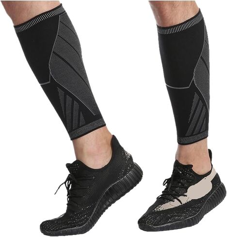 Calf Compression Sleeves for Men Women Leg Compression Socks for Shin Splint Varicose Vein Calf Pain Relief for Shin Splint Relief, Recovery, Running in Kuwait