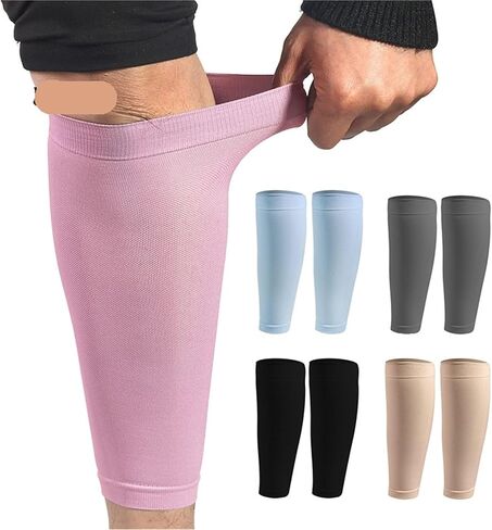 1pair/5 Pair Men's and Women's Calf Support Compression Sleeve, Running Leg Socks Outdoor Sports Marathon for Shin Splint Relief, Recovery, Running in Saudi Arabia