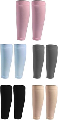 1pair/5 Pair Men's and Women's Calf Support Compression Sleeve, Running Leg Socks Outdoor Sports Marathon for Shin Splint Relief, Recovery, Running in Saudi Arabia