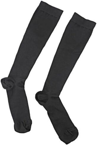1Pair Xl Black Female Calf Compression Stockings Fashionable for Sports Breathable Elastic Material Suitable for Casual Wear for Men and Women in Saudi Arabia