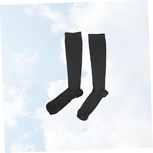 1Pair Xl Black Female Calf Compression Stockings Fashionable for Sports Breathable Elastic Material Suitable for Casual Wear for Men and Women in Saudi Arabia