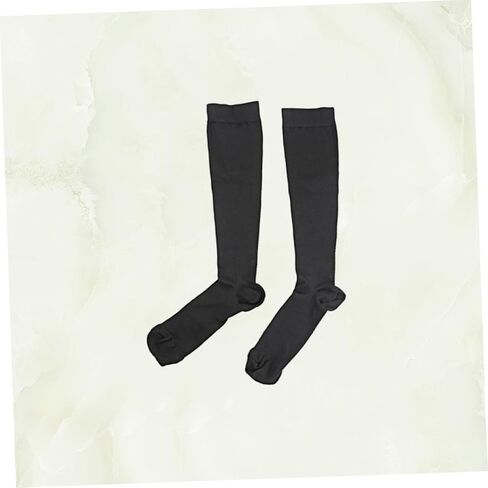 1Pair Xl Black Female Calf Compression Stockings Fashionable for Sports Breathable Elastic Material Suitable for Casual Wear for Men and Women in Saudi Arabia