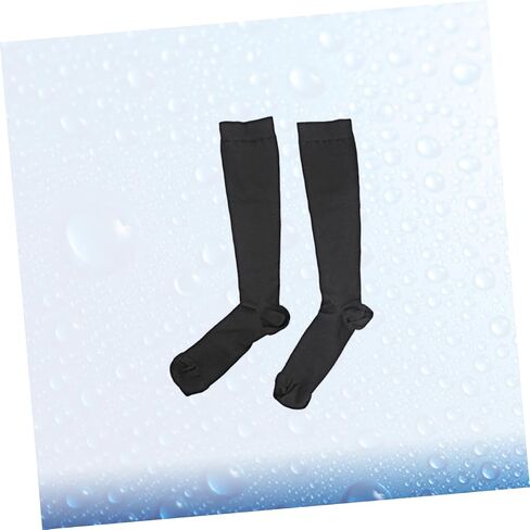 1Pair Xl Black Female Calf Compression Stockings Fashionable for Sports Breathable Elastic Material Suitable for Casual Wear for Men and Women in Saudi Arabia