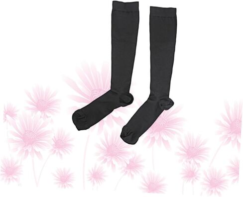 1Pair Xl Black Female Calf Compression Stockings Fashionable for Sports Breathable Elastic Material Suitable for Casual Wear for Men and Women in Saudi Arabia