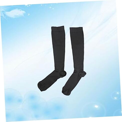 1Pair Xl Black Female Calf Compression Stockings Fashionable for Sports Breathable Elastic Material Suitable for Casual Wear for Men and Women in Saudi Arabia