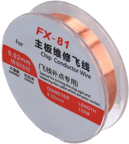 Kadimendium 1Pcs Enameled Wire PCB Accurate Repair Wire High Electrical Conductivity Insulation Copper Winding Wire PCB Repair Enameled Wire (FX for 81 0 . 02mm Dia) in Saudi Arabia
