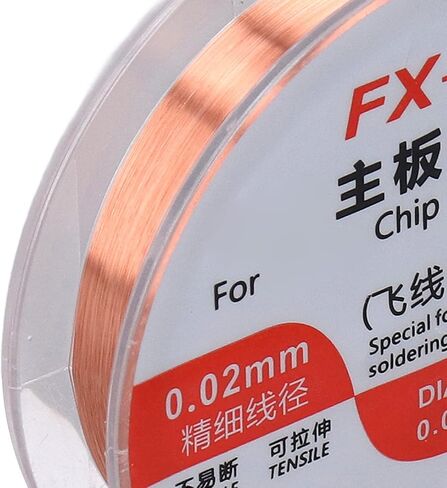 Kadimendium 1Pcs Enameled Wire PCB Accurate Repair Wire High Electrical Conductivity Insulation Copper Winding Wire PCB Repair Enameled Wire (FX for 81 0 . 02mm Dia) in Saudi Arabia