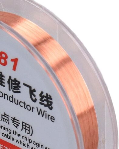 Kadimendium 1Pcs Enameled Wire PCB Accurate Repair Wire High Electrical Conductivity Insulation Copper Winding Wire PCB Repair Enameled Wire (FX for 81 0 . 02mm Dia) in Saudi Arabia