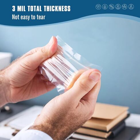 450 PCS Premium 3 × 4 بوصة أكياس المجوهرات البلاستيكية الصغيرة Ziplock ، وأكياس التعبئة والتغليف الصافية الصافية للتخزين ، والأعمال التجارية الصغيرة ، والحبوب ، والوجبات الخفيفة وملحقات السفر in Saudi Arabia