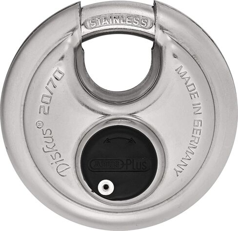 Abus Diskus 20/70 قفل قرص من الفولاذ المقاوم للصدأ - قفل مقاوم للصدأ مع 3/8 بوصة - مصنوع في ألمانيا - مختلط مختلف in Kuwait