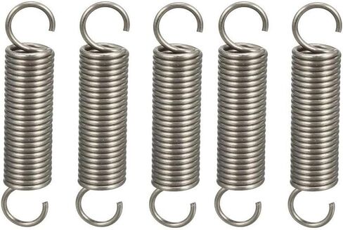 Nickel Wire，Nickel Element Stainless Steel Spring, Metal Springs 5pcs Extended Tension Spring WD 1.2mm / 0.047", OD 10mm / 0.39", Free Long 50mm / 1.97" Spring Steel Mini Dual Hook Tension Spring 5pcs in Kuwait