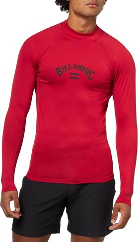 Billabong Men's Arch Performace Fit Long Sleeve Rashguard 50+ Uv Protection in Saudi Arabia