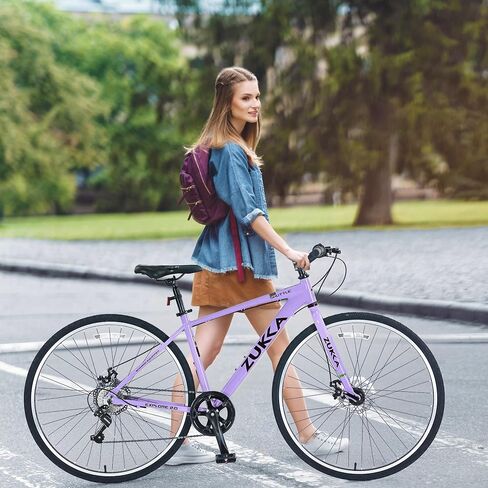 Meghna Road Bike Aluminium Frame 700C Wheel Wheel Handbar 7 Speed ​​Lightweight Hybrid Bike 700 × 35C Tyre للرجال جونيور للانتقال إلى العمل في الذهاب للتسوق in Saudi Arabia
