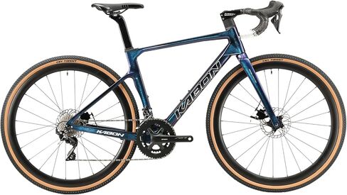 KABON Carbon Gravel Road Bike, T800 Carbon Fiber Frame 700C Road Bike with 18 Speeds Drivetrain, Integrated Carbon Handlebar, Disc Brakes Racing Bicycle for Adult Unisex in Kuwait