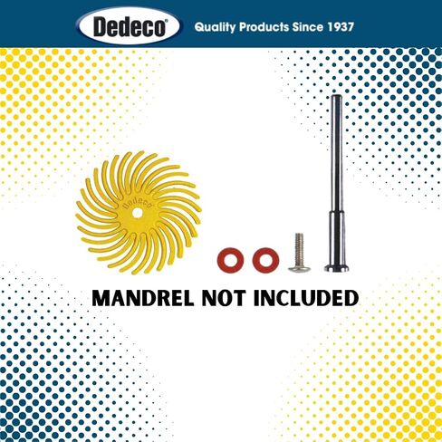 DEDECO SUNBURST - 7/8 بوصة TC 4 -PLY DYRIAL DIRSTS - مجموعة أدوات تنظيف وتلميع بالحرارة الدقيقة ، متنوعة: 1 من كل 7 قوام حصباء 3/32 بوصة (2.35 ملم) (7 قطعة) in Saudi Arabia