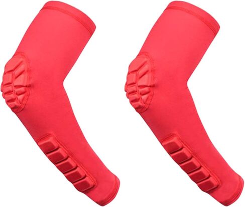 Charque Knee Calf Padded 2 Pack Compression Leg Sleeve Thigh Shin Brace, Padded Arm Sleeves 2 Pack Crashproof Elbow Forearm Pads Protective Gear Support for Football Basketball Volleyball Baseball in Saudi Arabia