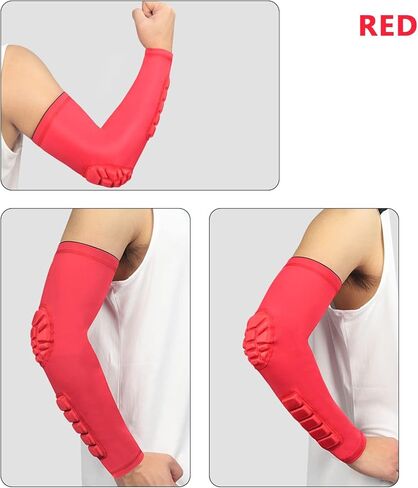 Charque Knee Calf Padded 2 Pack Compression Leg Sleeve Thigh Shin Brace, Padded Arm Sleeves 2 Pack Crashproof Elbow Forearm Pads Protective Gear Support for Football Basketball Volleyball Baseball in Saudi Arabia