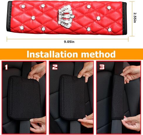 غطاء حزام الأمان في ماندارك بلينغ ، وسادة حزام حزام مركبة مركبة مركبة مركبة ، وسادة حزام حزام مقعد ، ومواقع حامية ماس ، وملحقات حامية عالمية (أسود) in Kuwait